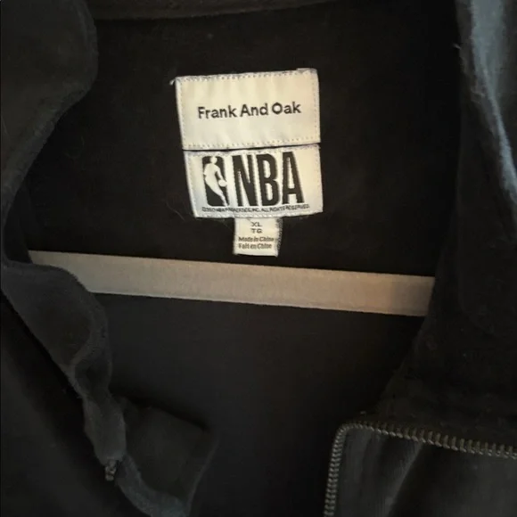 NBA Raptors Black Velour Fleece Jacket - Picture 2 of 4